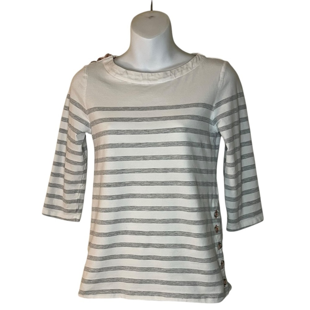 Maeve by Anthropologie striped button-detail top size XS - Picture 2 of 12